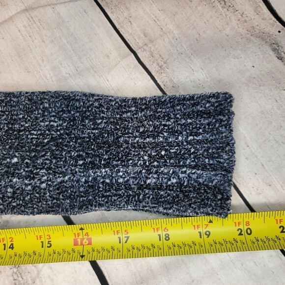 Orvis Chenille Tunic V-Neck Sweater Marled Navy Blue Womens Size XS - Picture 7 of 12